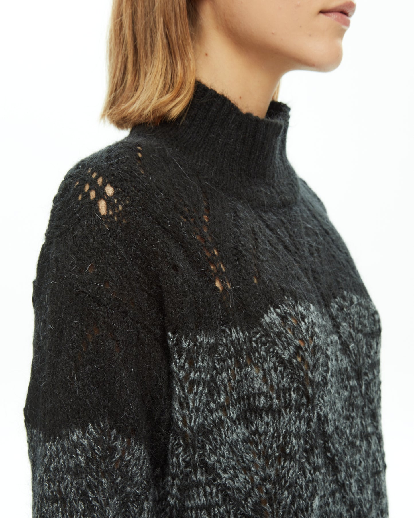 MLO Maglia traforata NERO