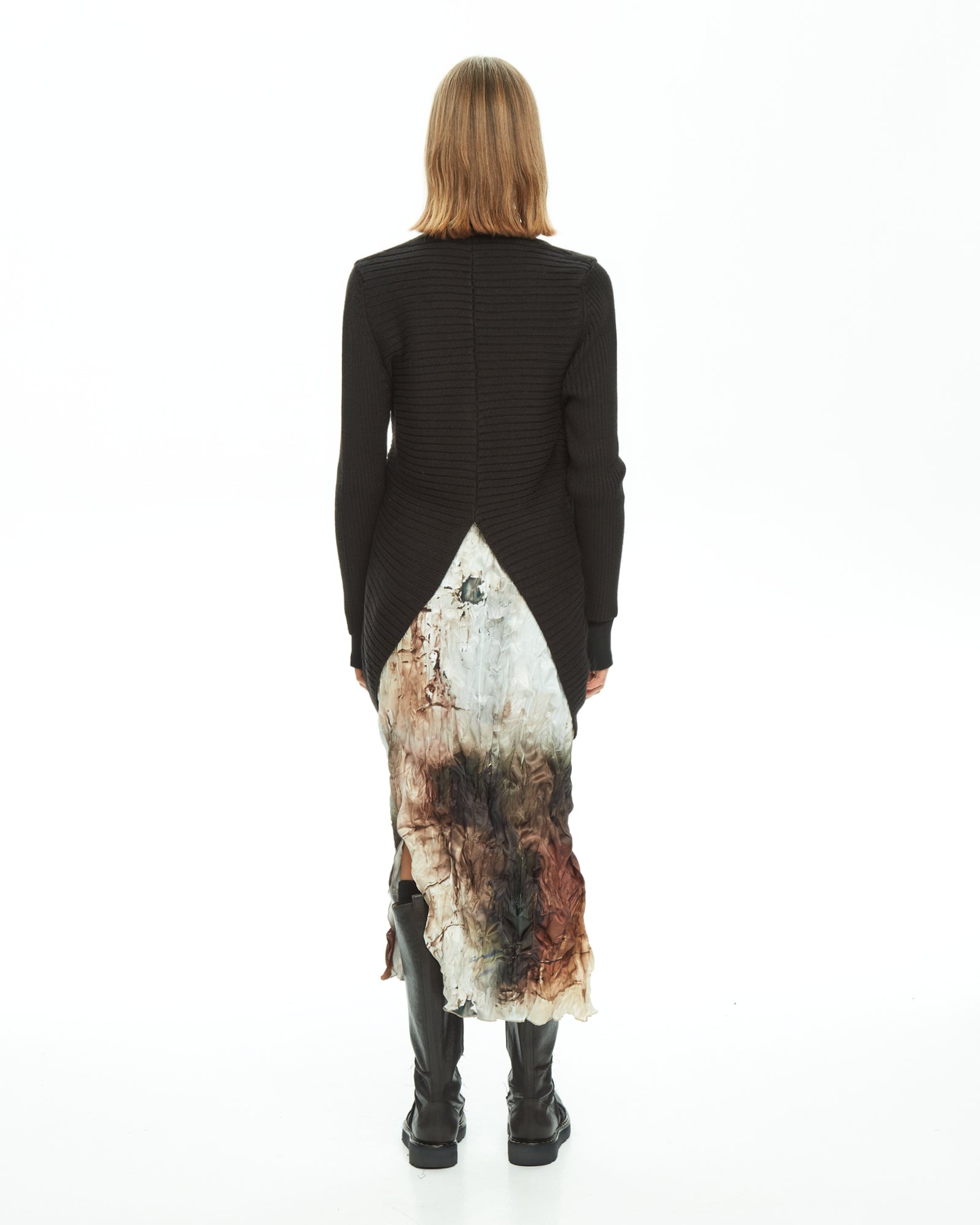 MLO Cardigan Asimmetrico NERO