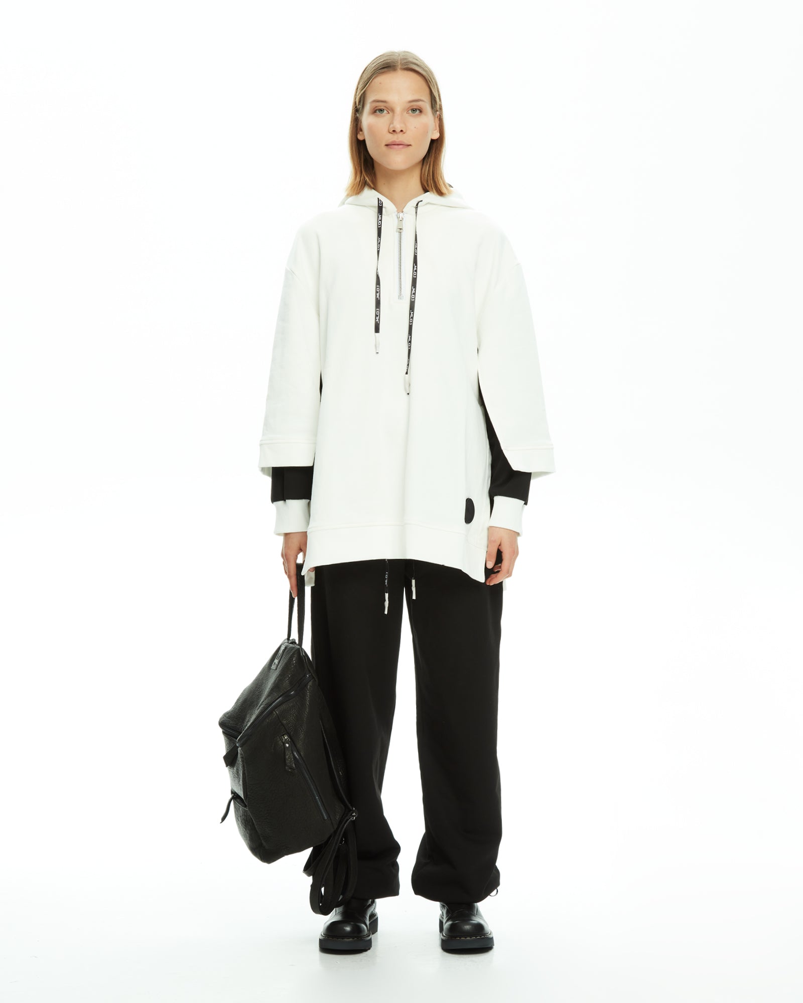 MLO Felpa oversize con logo GRIGIO