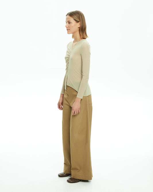 MLO Top drappeggiato a manica lunga CIPRIA