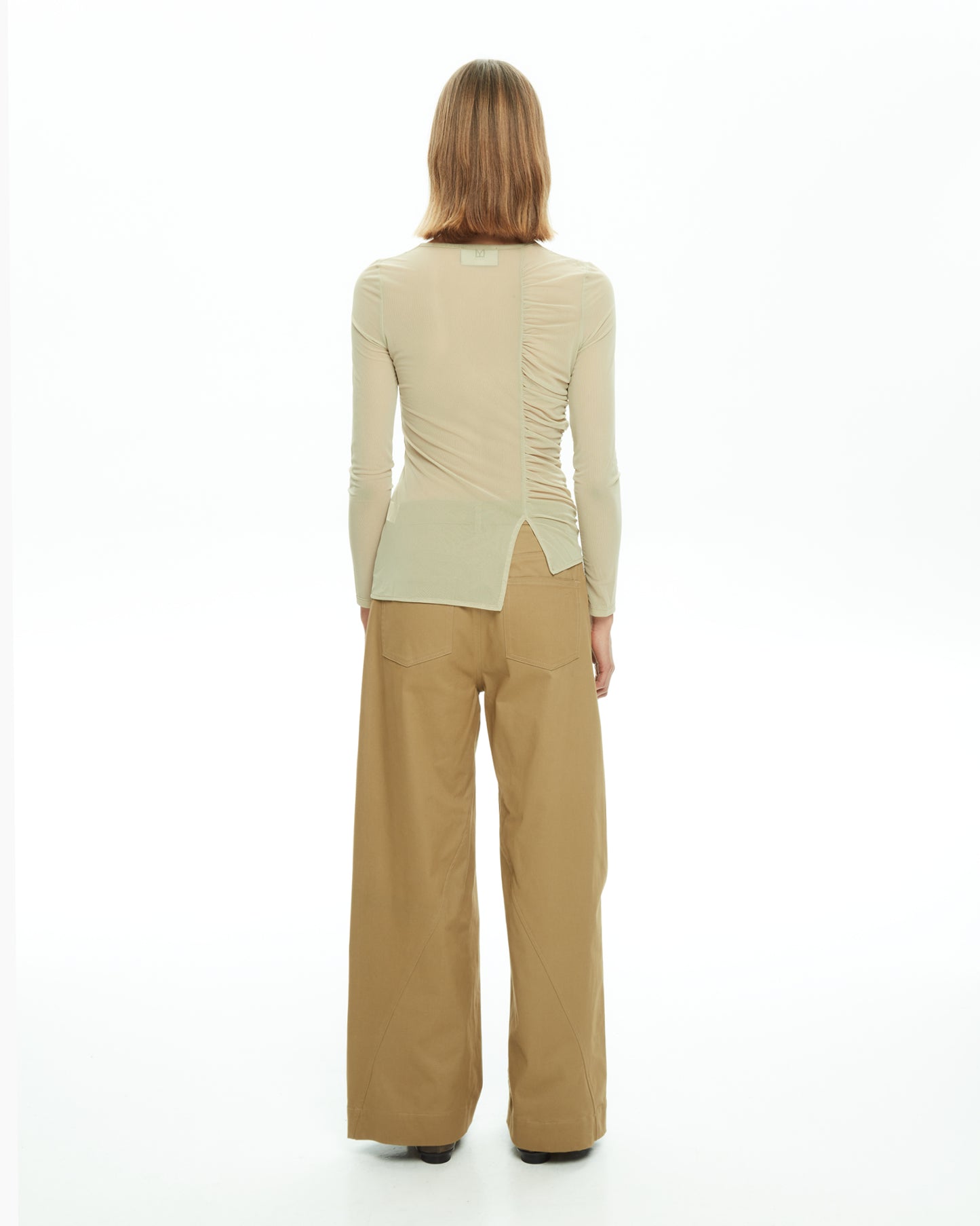 MLO Top drappeggiato a manica lunga CIPRIA