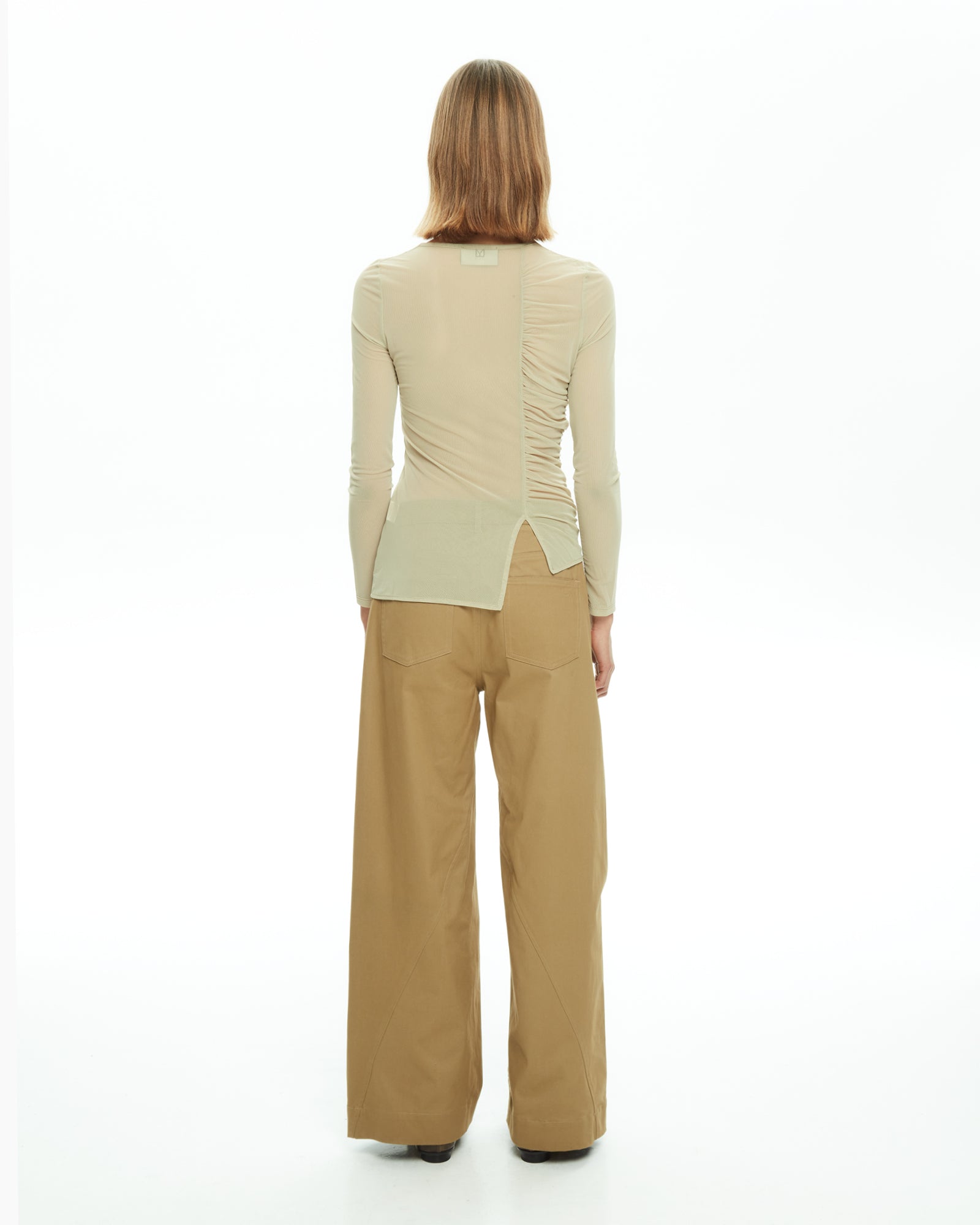 MLO Top drappeggiato a manica lunga CIPRIA