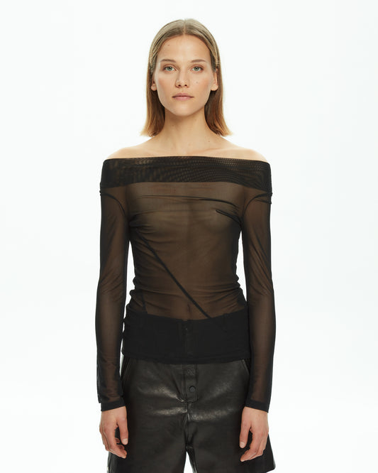 MLO Top Off-Shoulder  NERO