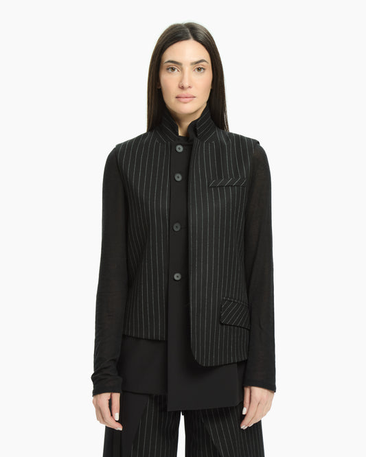 MLO Gilet asimmetrico NERO