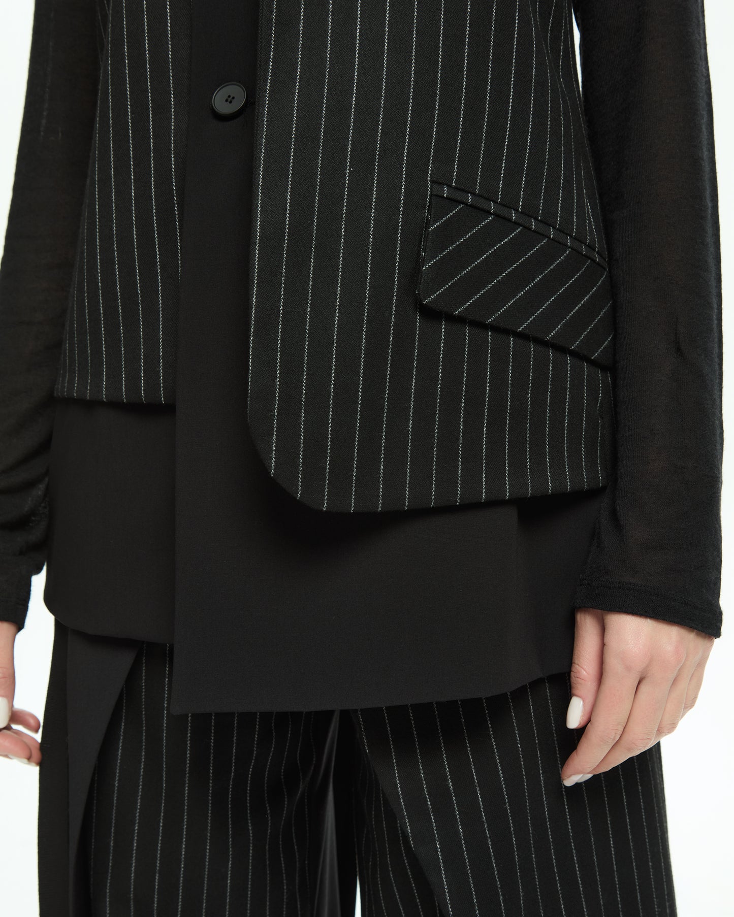 MLO Gilet asimmetrico NERO