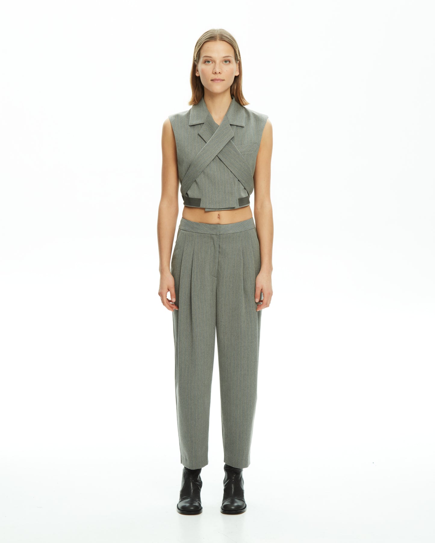 MLO Gilet incrociato GRIGIO