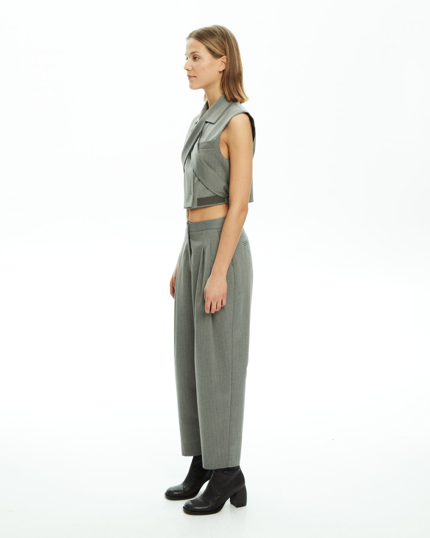 MLO Gilet incrociato GRIGIO
