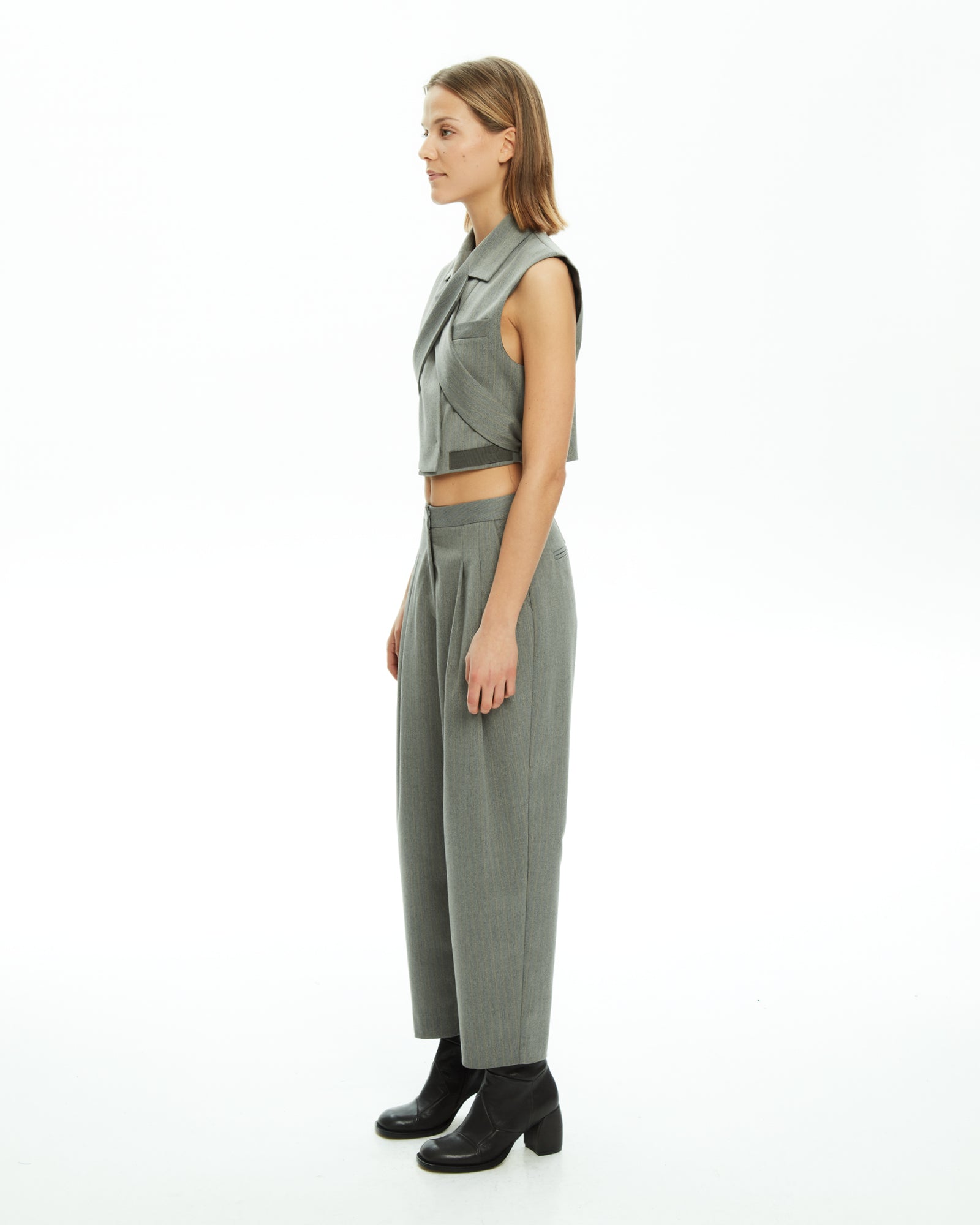 MLO Gilet incrociato GRIGIO