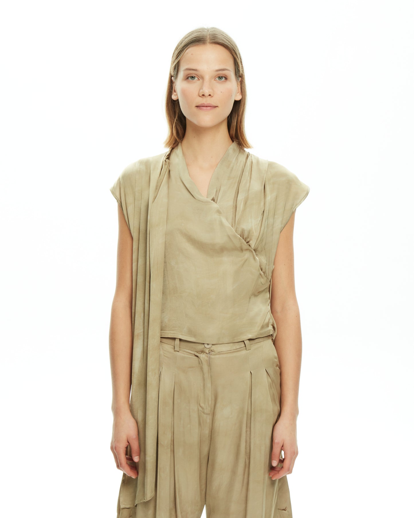 MLO Top drappeggiato