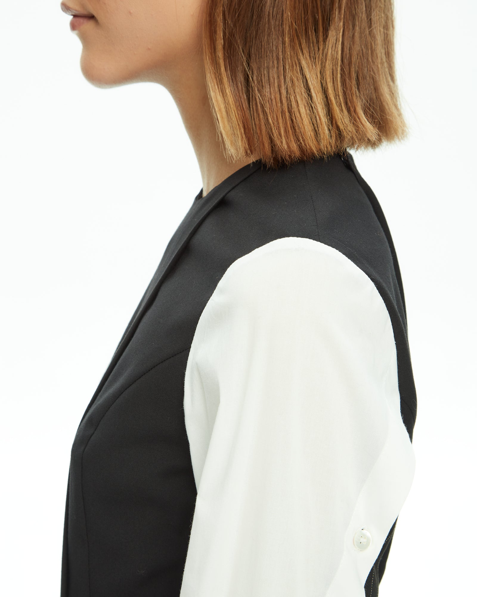 MLO Abito con dettagli camicia NERO