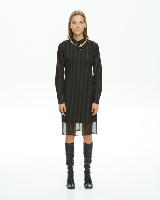 MLO Abito con fondo trasperente NERO