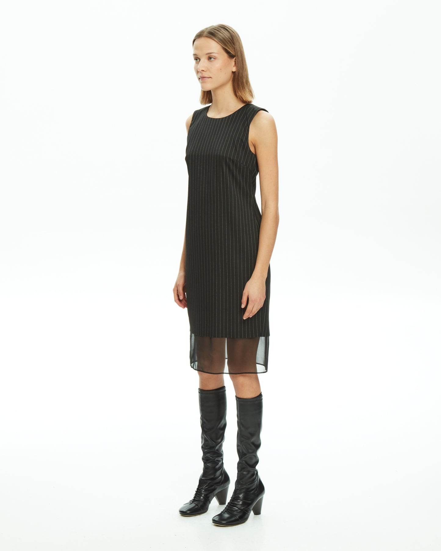 MLO Abito con fondo trasperente NERO