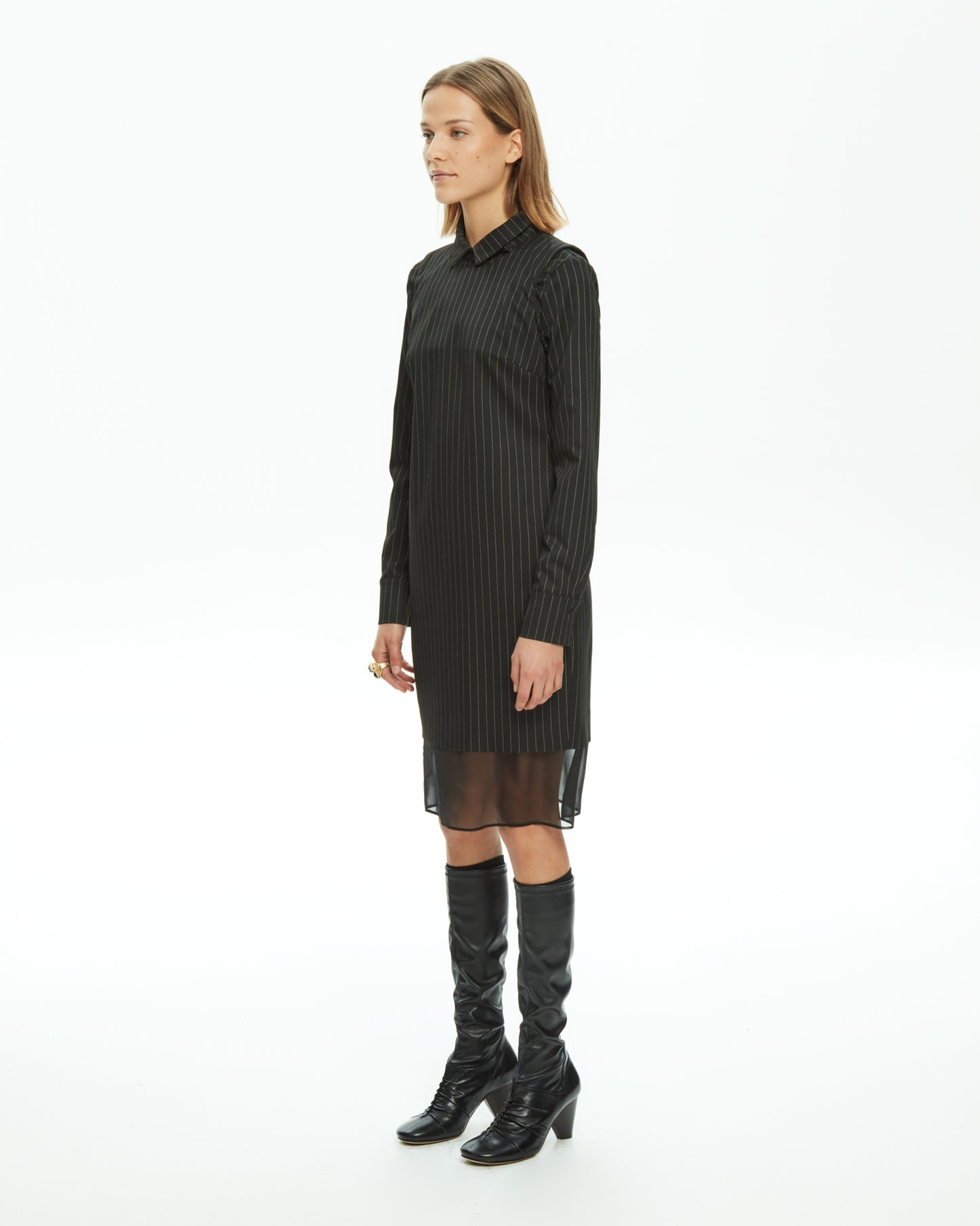 MLO Abito con fondo trasperente NERO