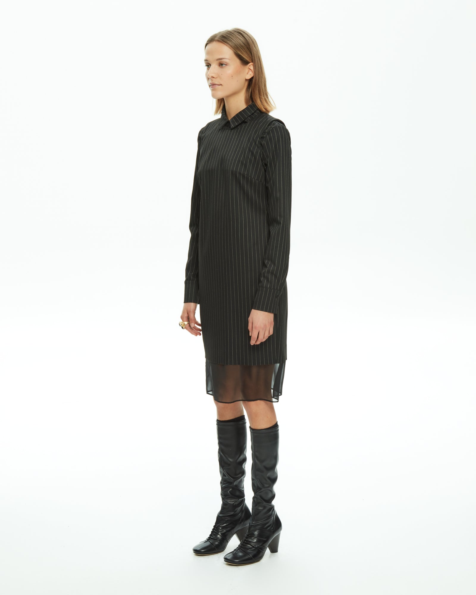 MLO Abito con fondo trasperente NERO