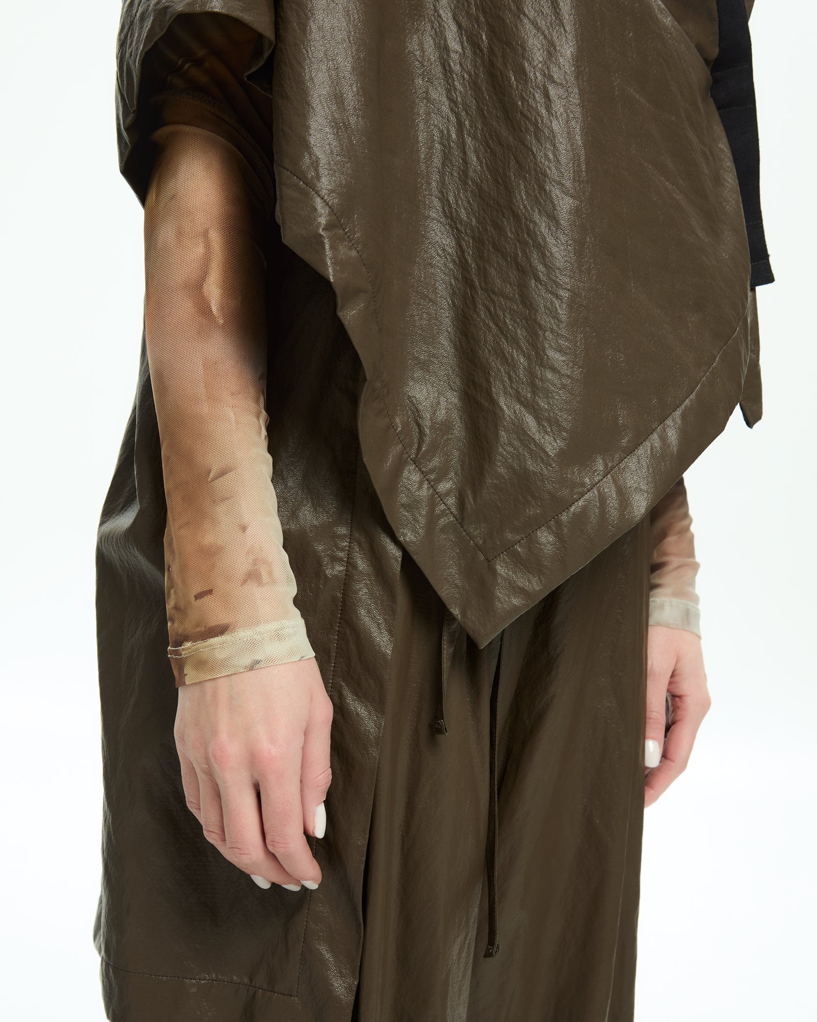 MLO Giacca asimmetrica MARRONE