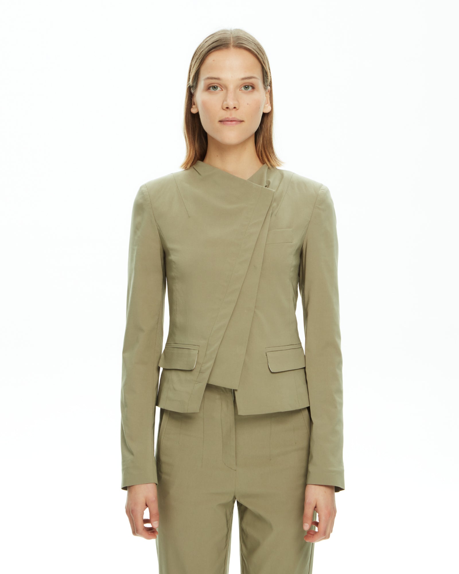 MLO Giacca con chiusura asimmetrica VERDE