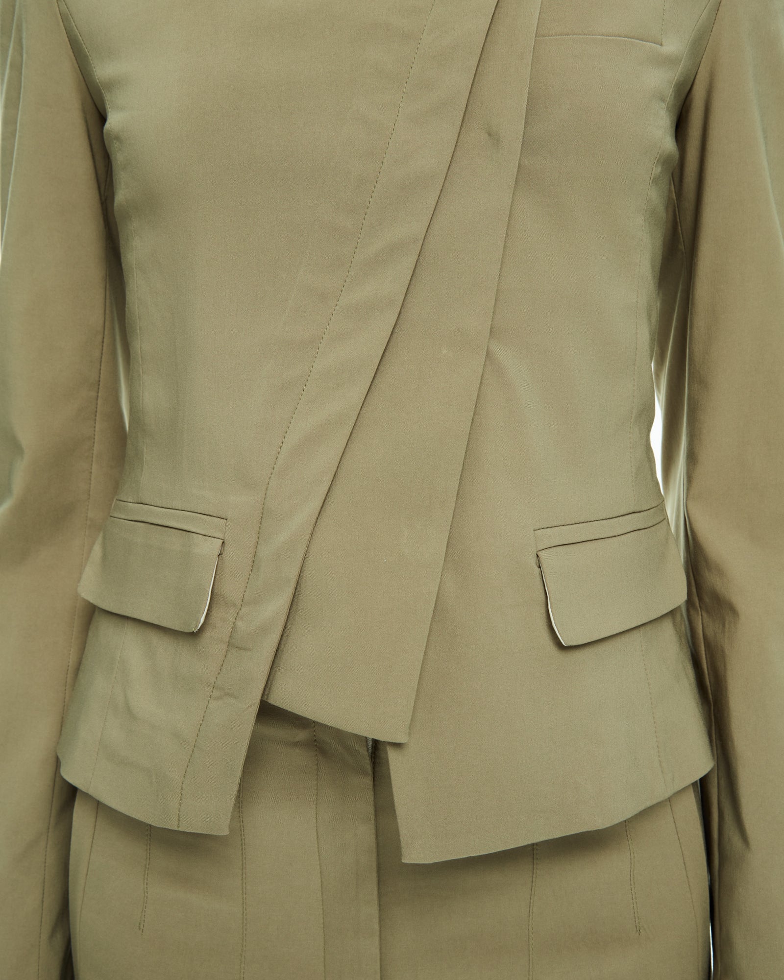 MLO Giacca con chiusura asimmetrica VERDE