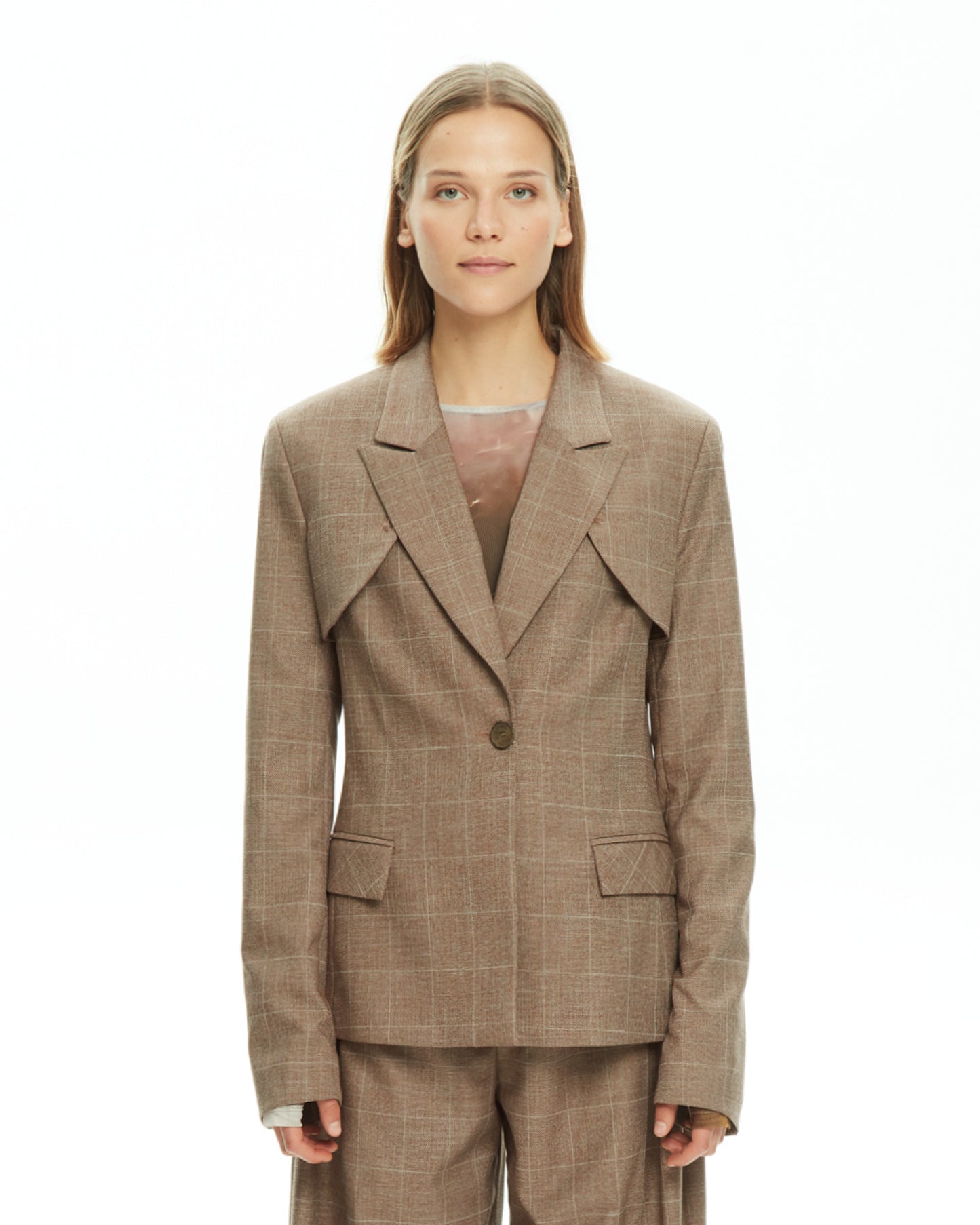 MLO Giacca con dettagli sartoriali MARRONE