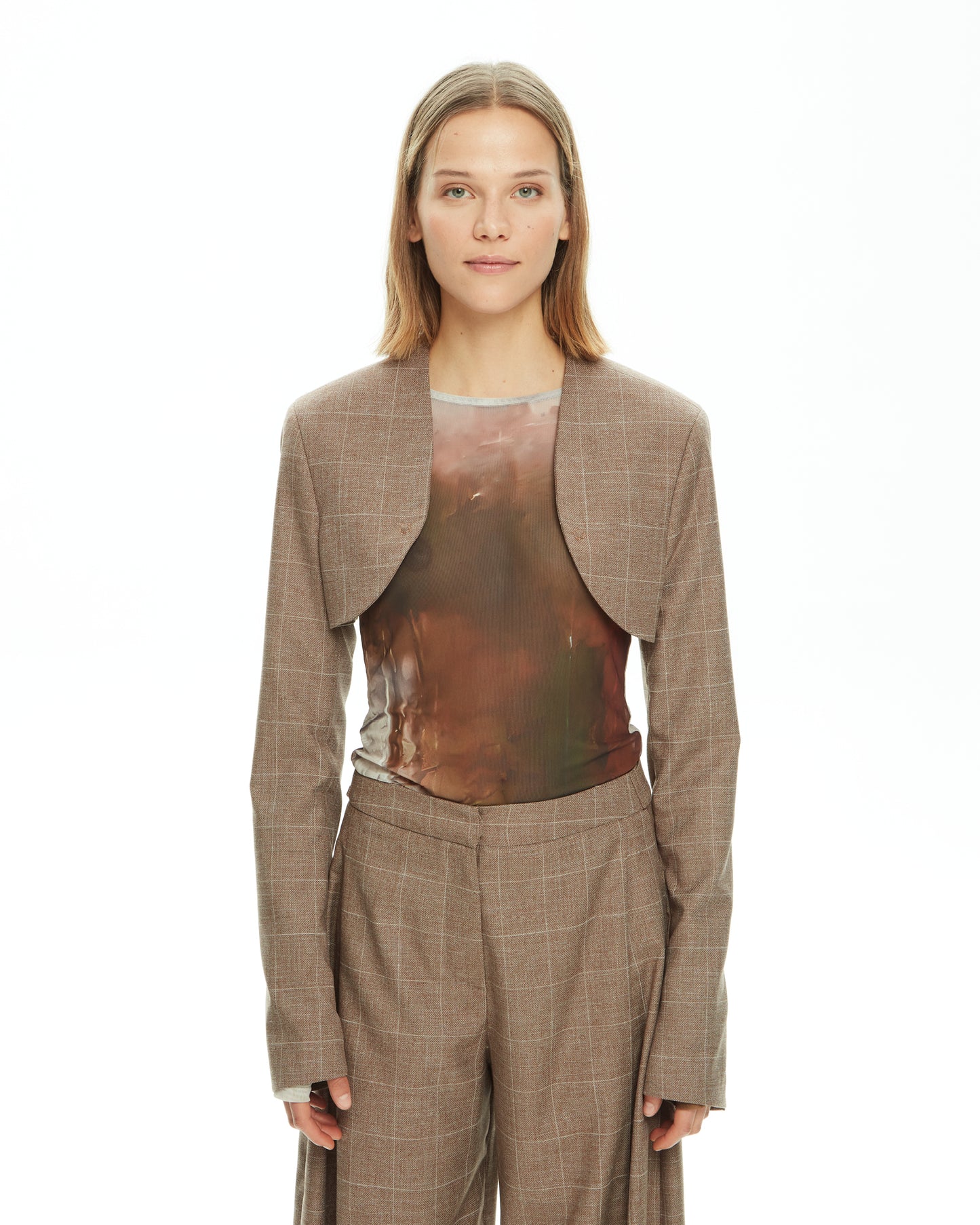 MLO Giacca con dettagli sartoriali MARRONE