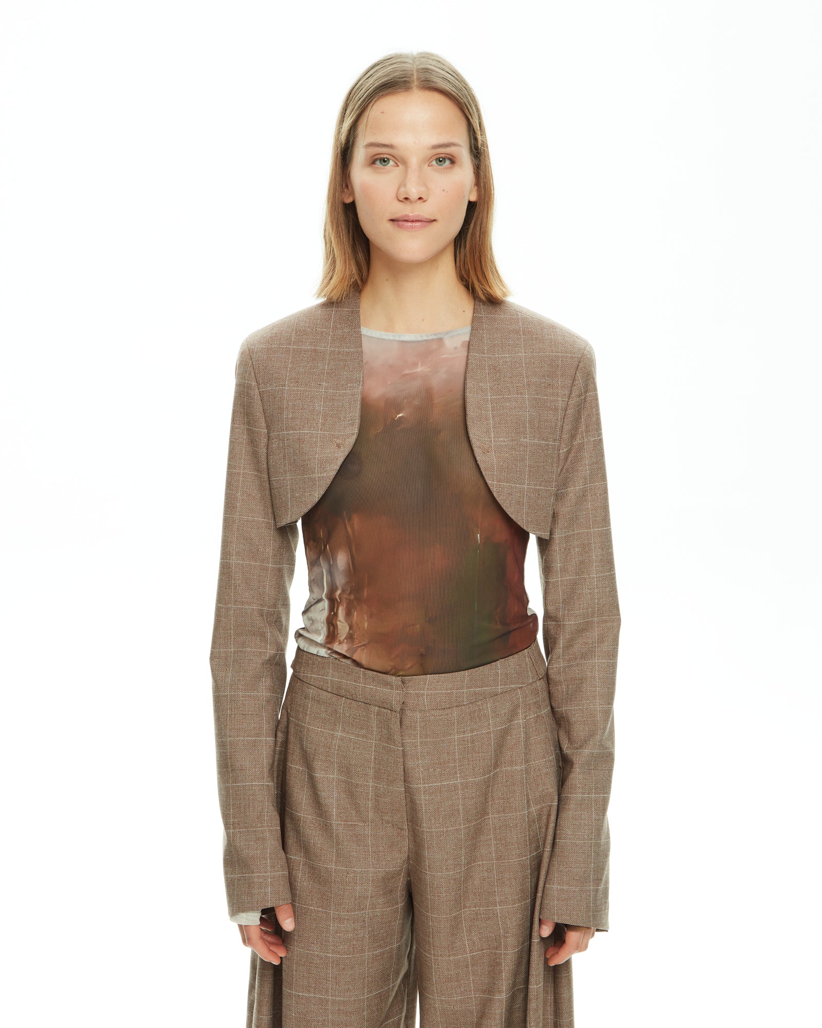 MLO Giacca con dettagli sartoriali MARRONE