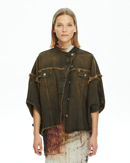 MLO Camicia vintage con inserti GRIGIO