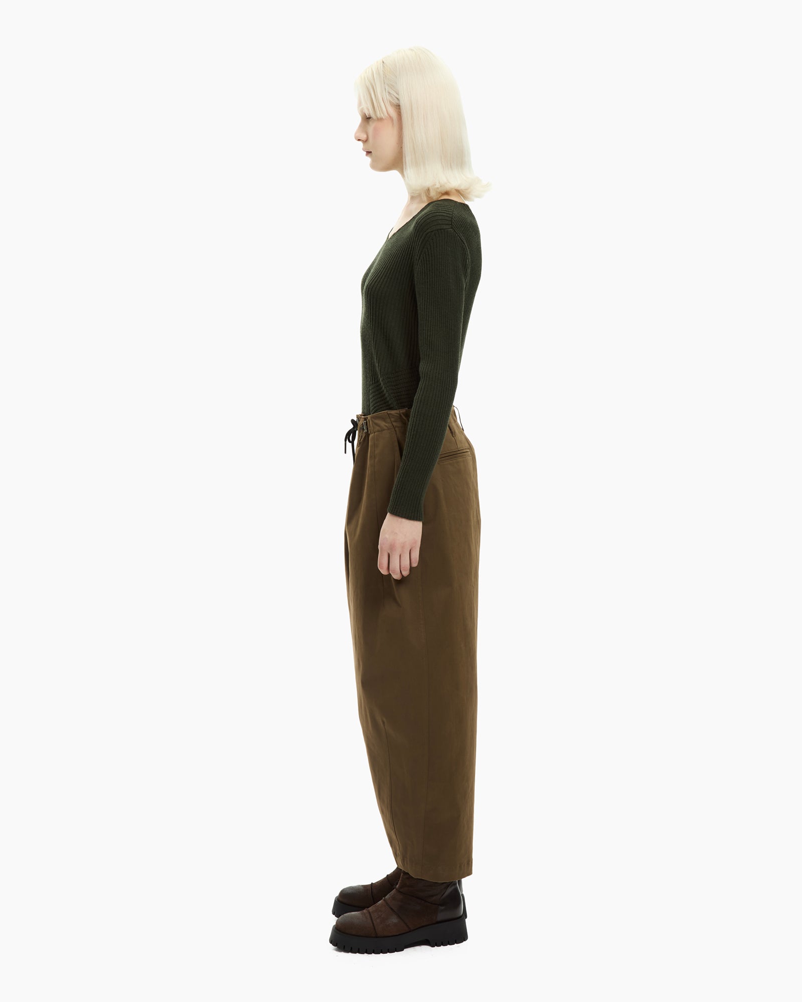 MLO Pantalone wide leg  MARRONE