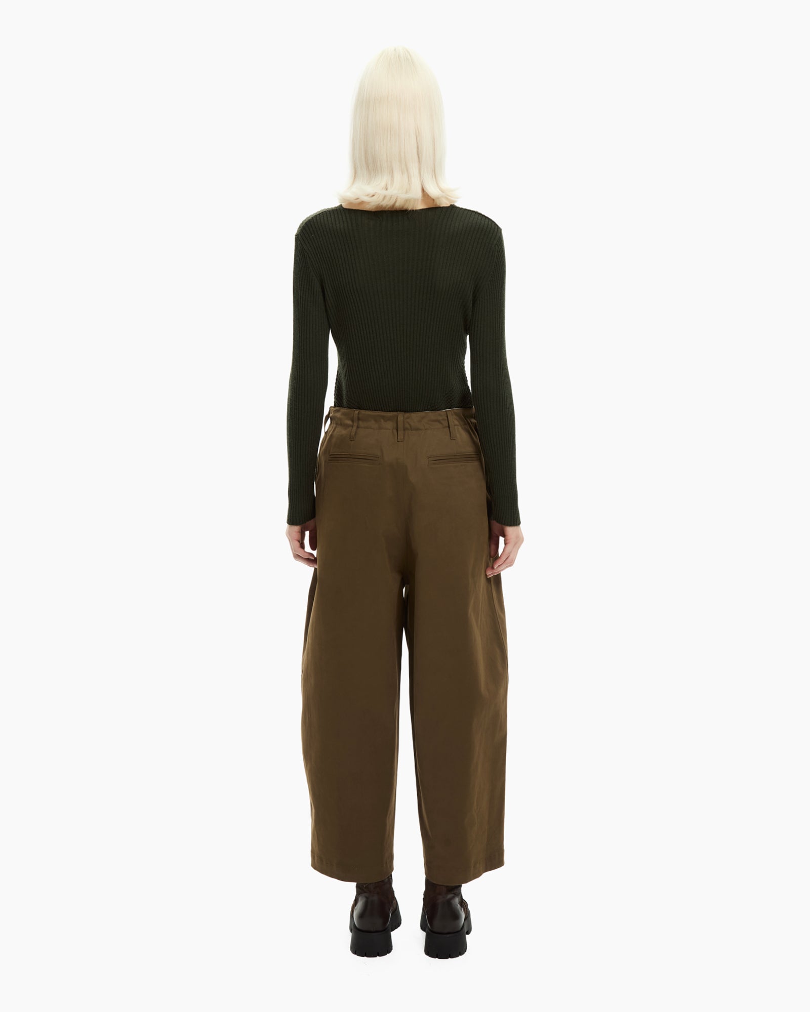 MLO Pantalone wide leg  MARRONE