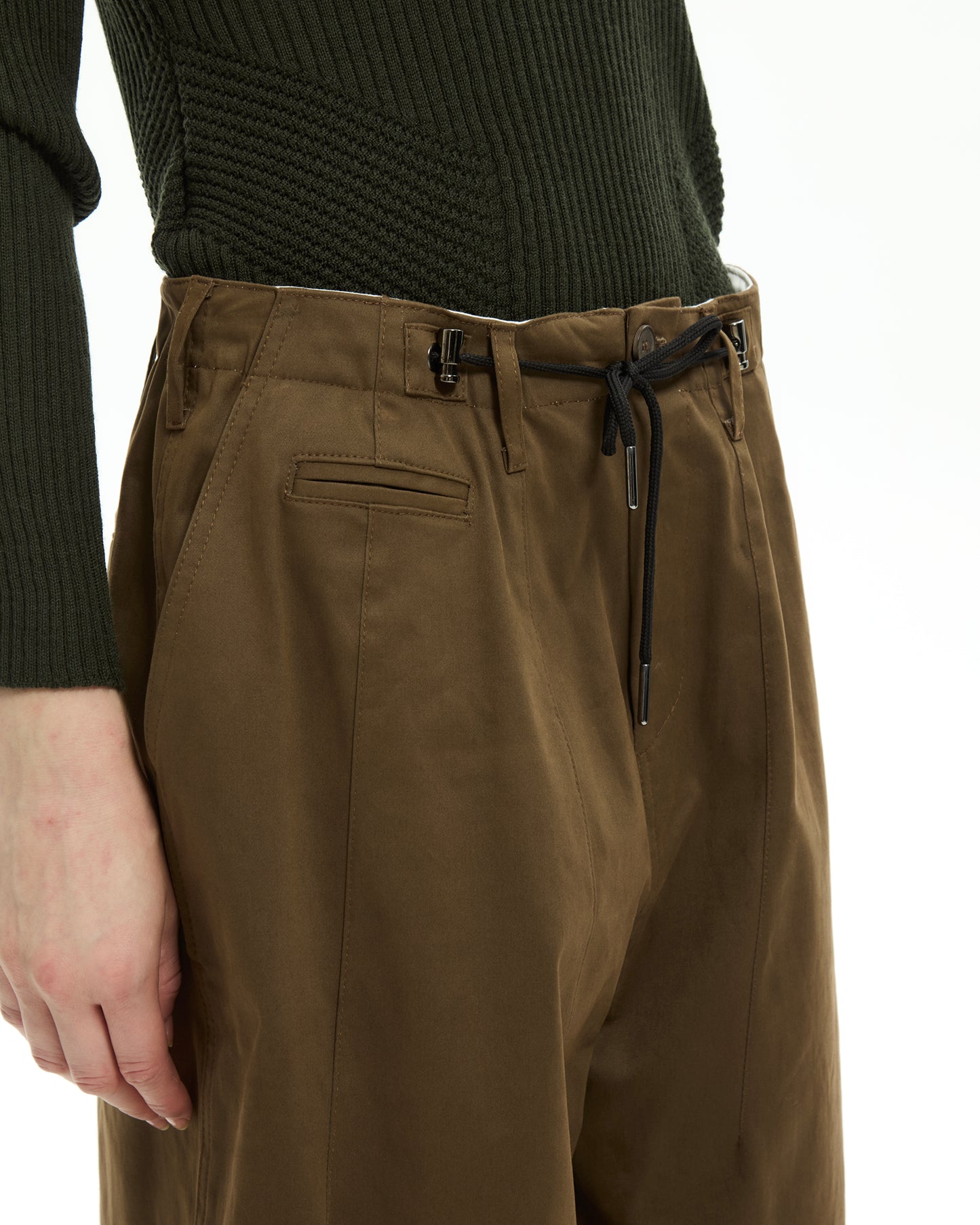 MLO Pantalone wide leg  MARRONE