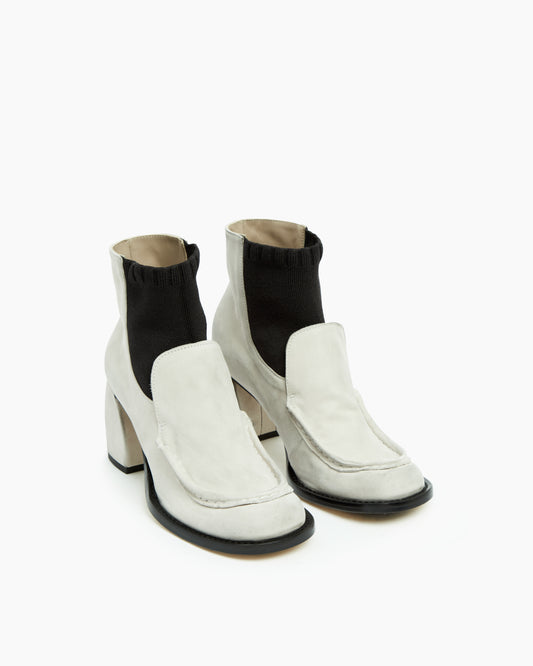 MLO Stivaletto con inserto elasticizzato BIANCO