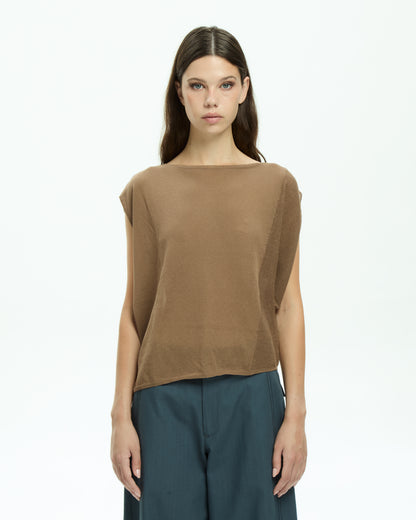 MLO Top senza maniche BEIGE