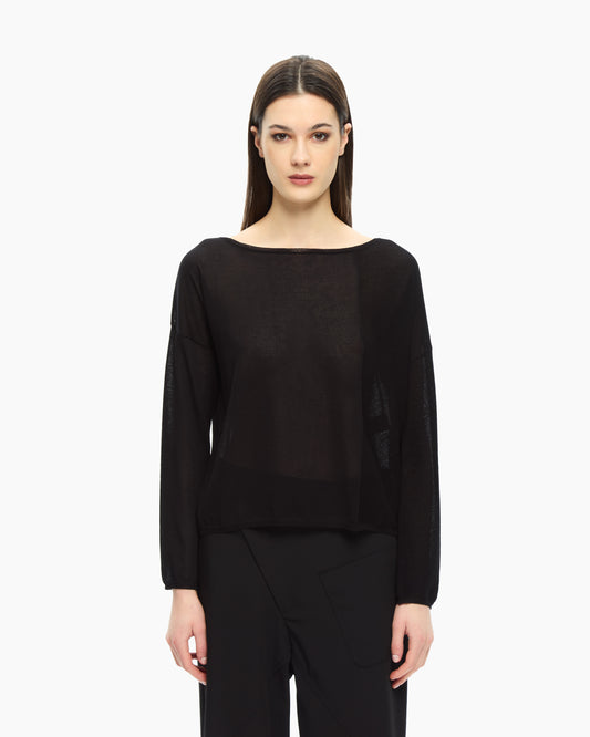 MLO Top con maniche lunghe NERO