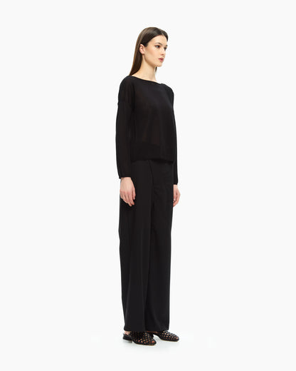 MLO Top con maniche lunghe NERO