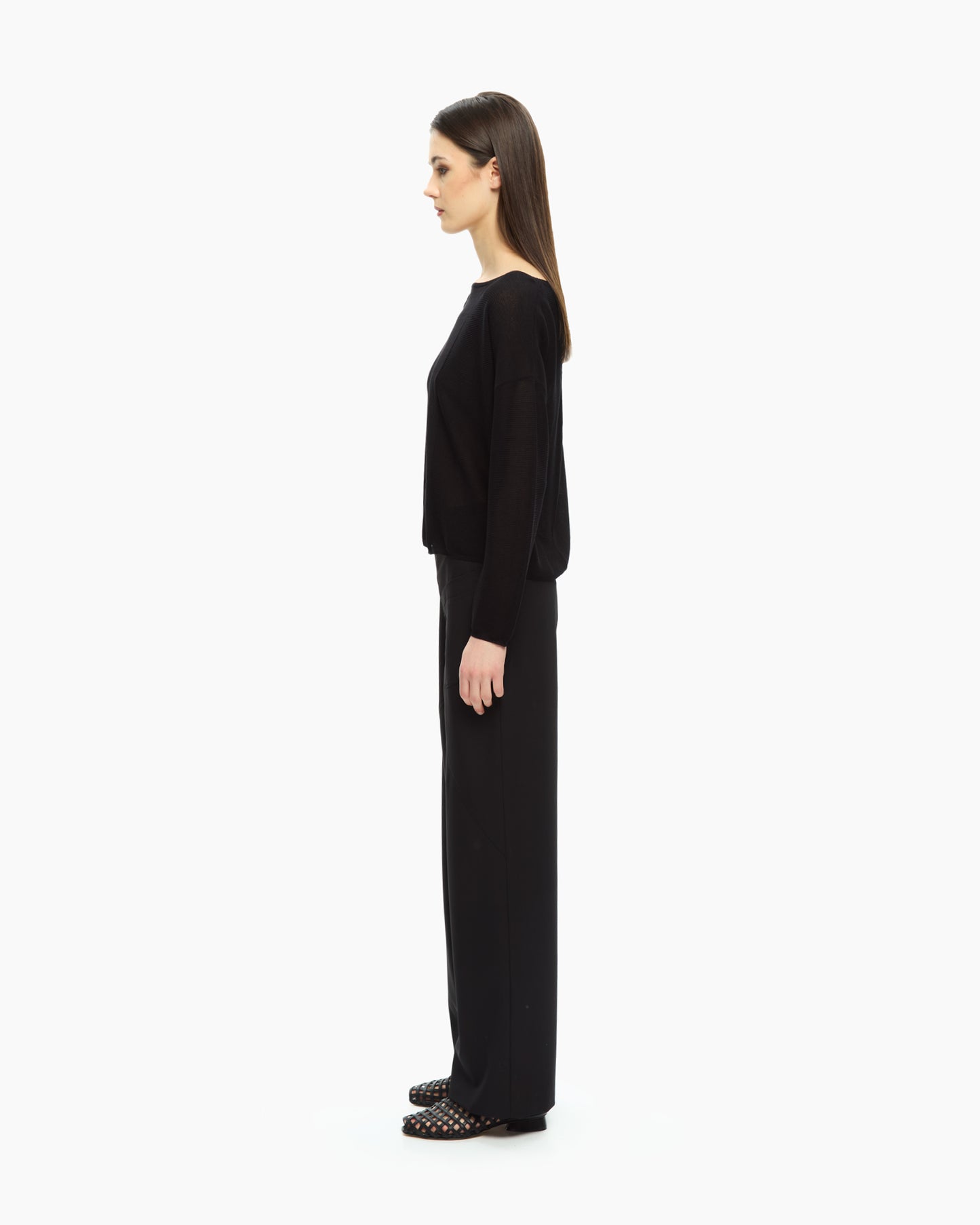 MLO Top con maniche lunghe NERO