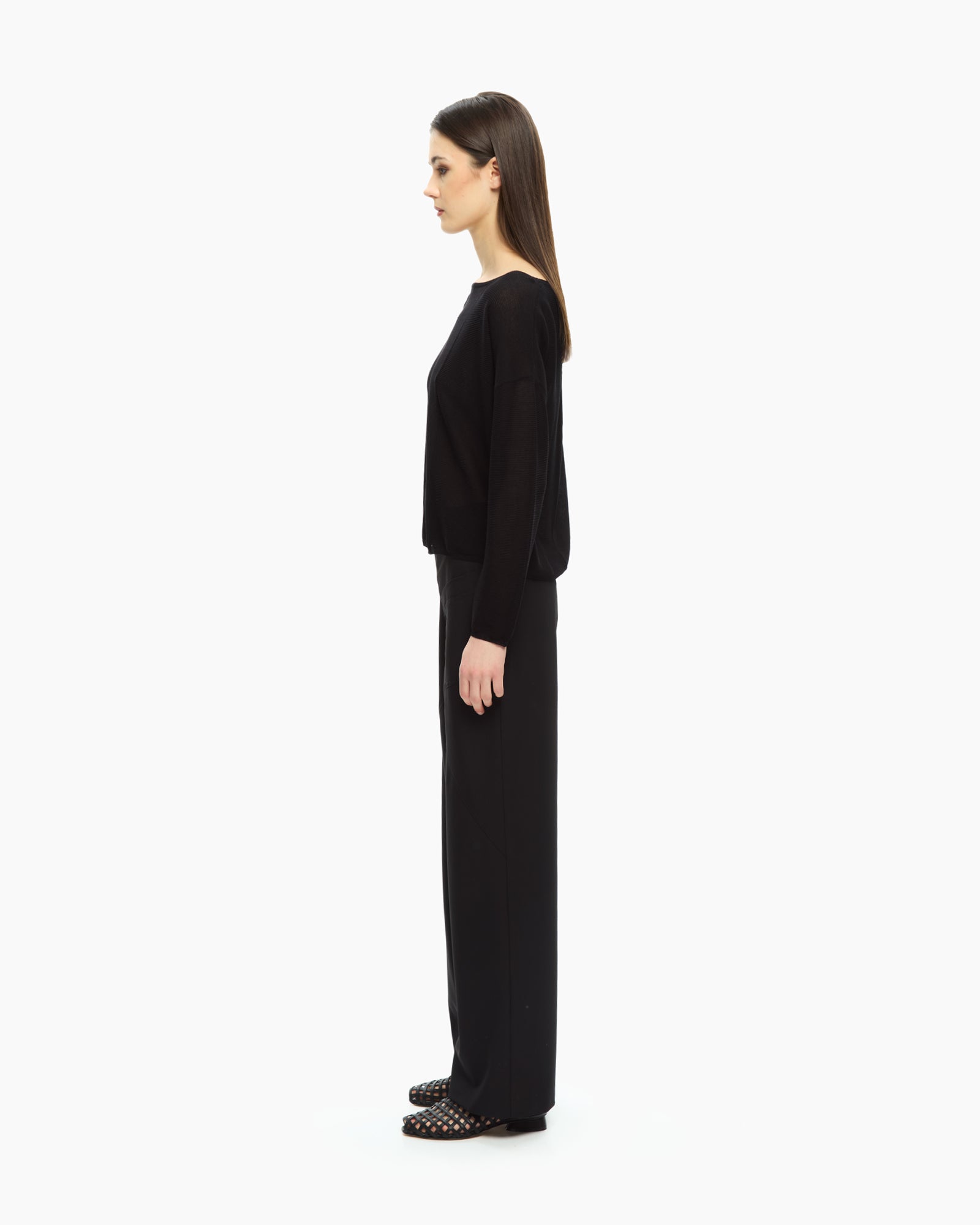 MLO Top con maniche lunghe NERO