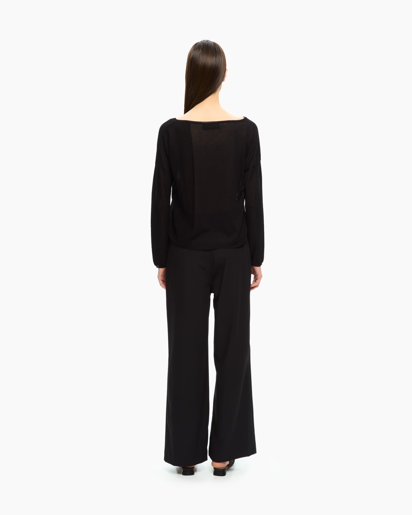 MLO Top con maniche lunghe NERO