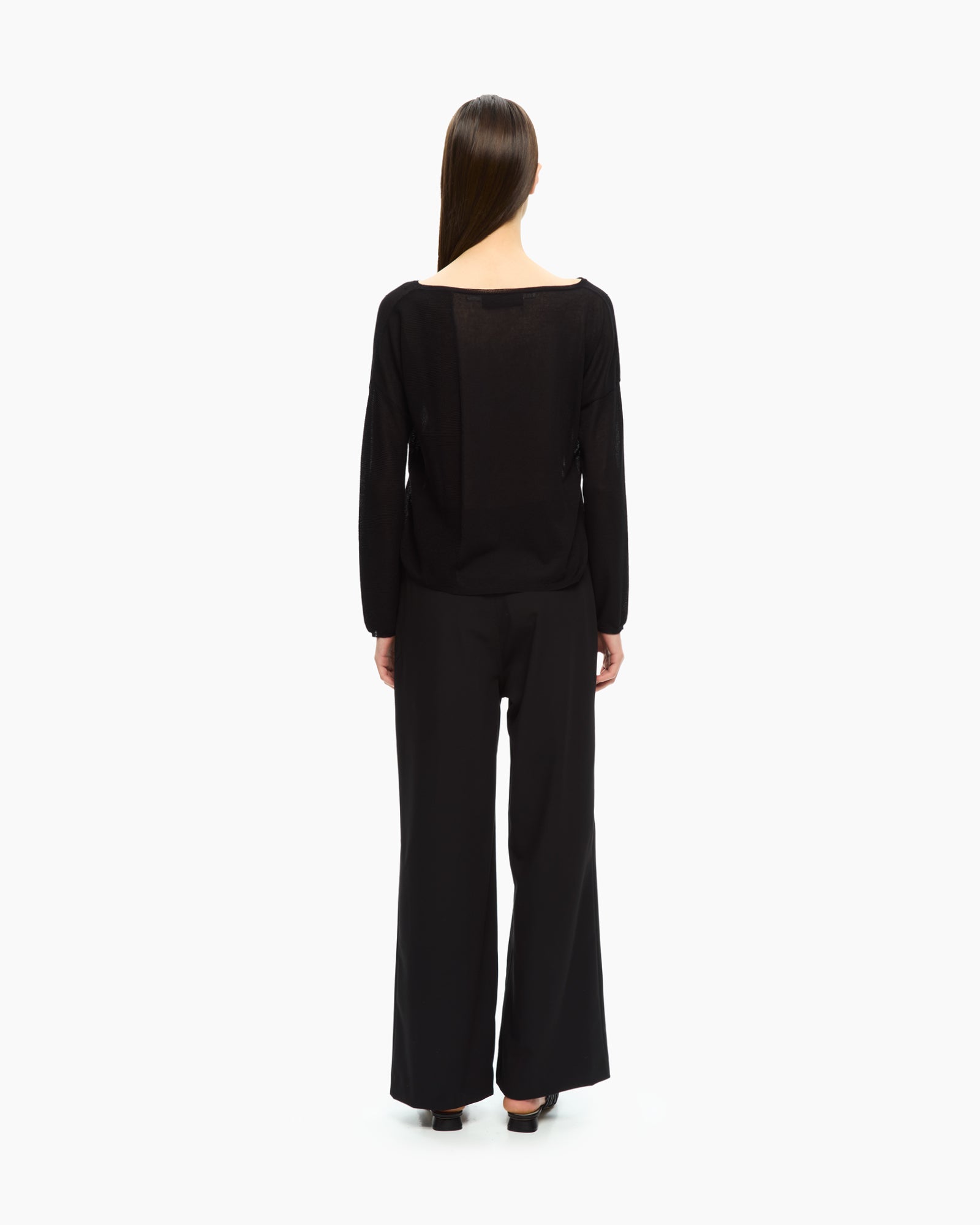 MLO Top con maniche lunghe NERO