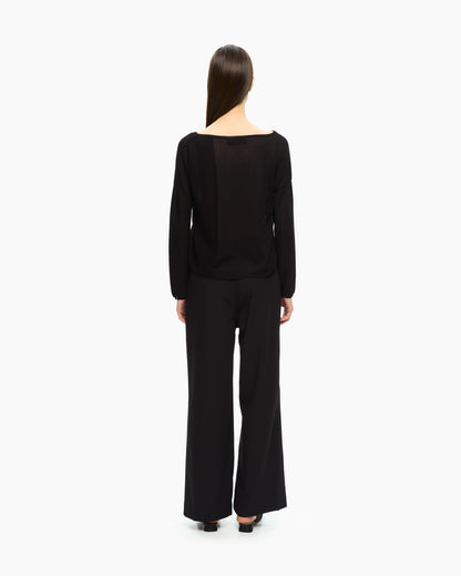 MLO Top con maniche lunghe NERO