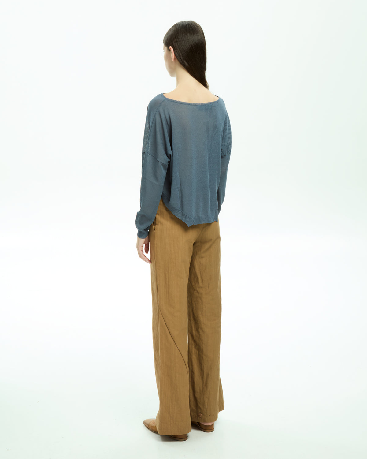 MLO Top con scollo ampio CELESTE
