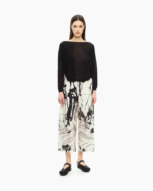 MLO Top con scollo ampio NERO