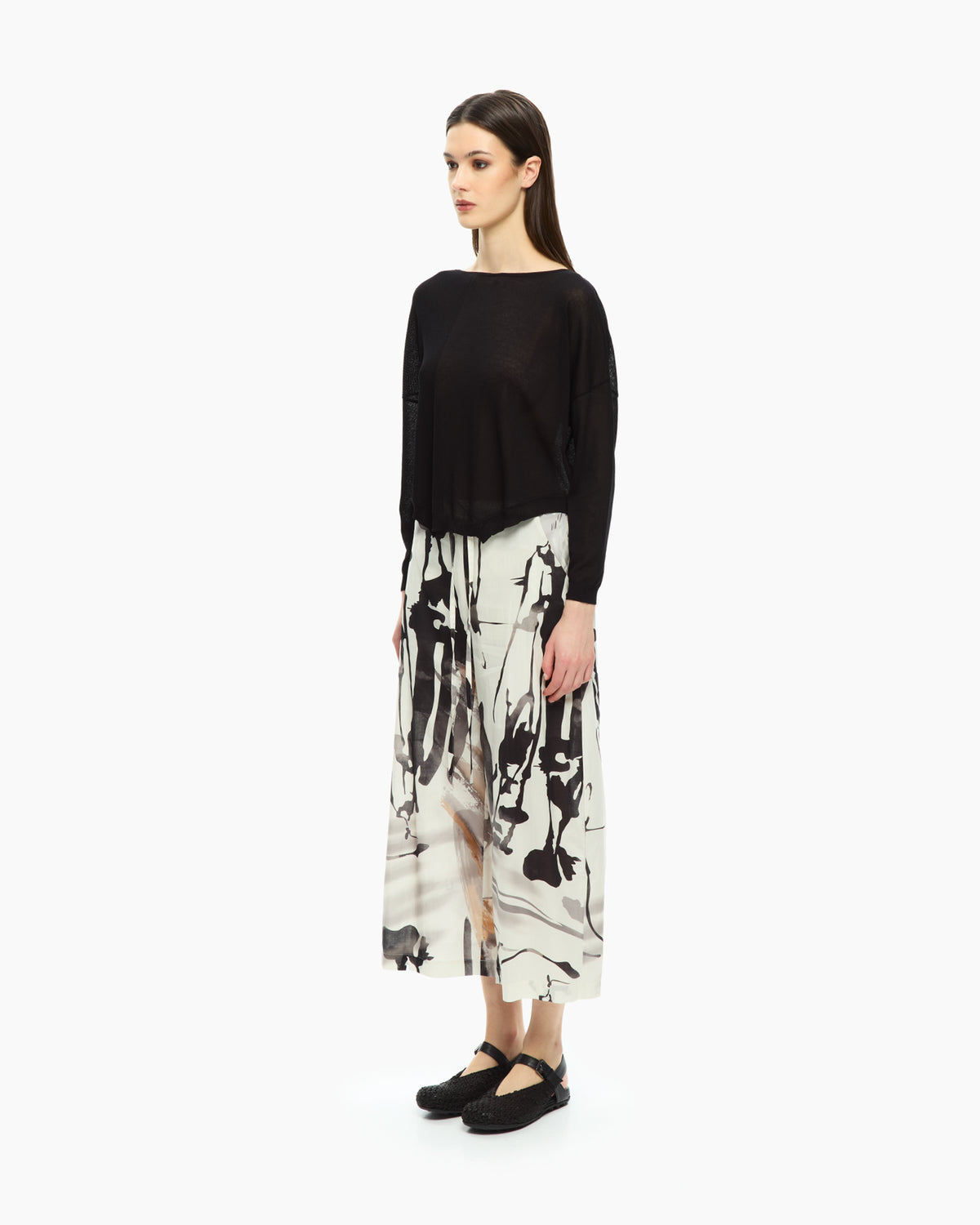 MLO Top con scollo ampio NERO