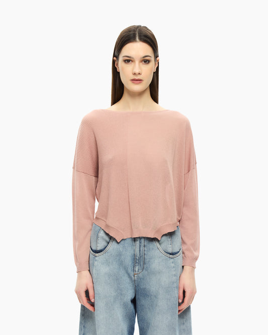 MLO Top con scollo ampio ROSA