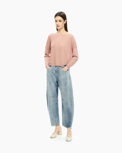 MLO Top con scollo ampio ROSA