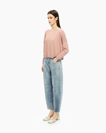 MLO Top con scollo ampio ROSA