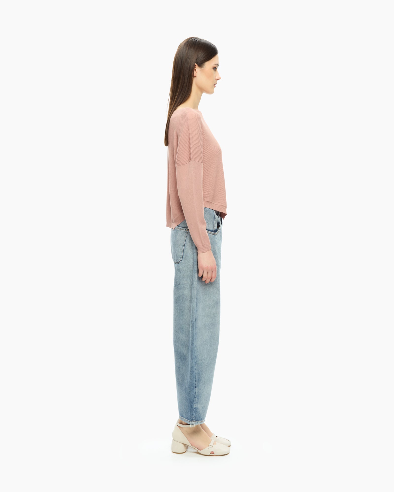 MLO Top con scollo ampio ROSA