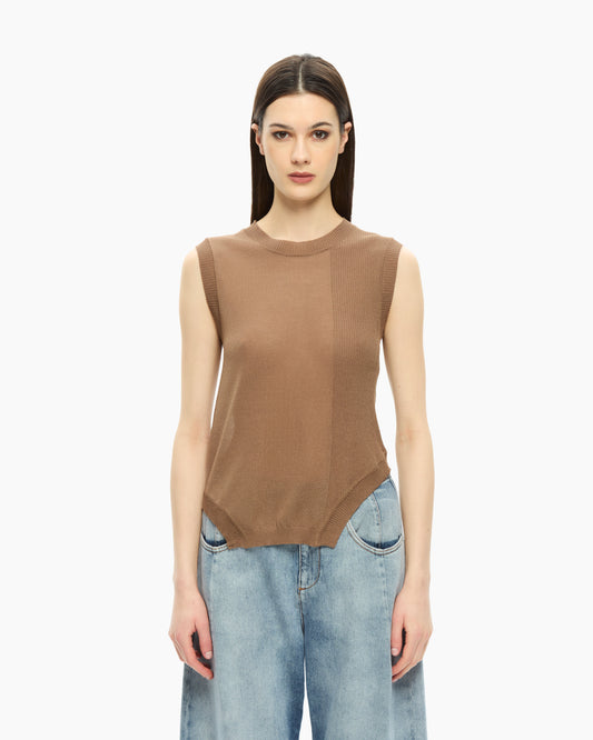 MLO Top senza maniche BEIGE