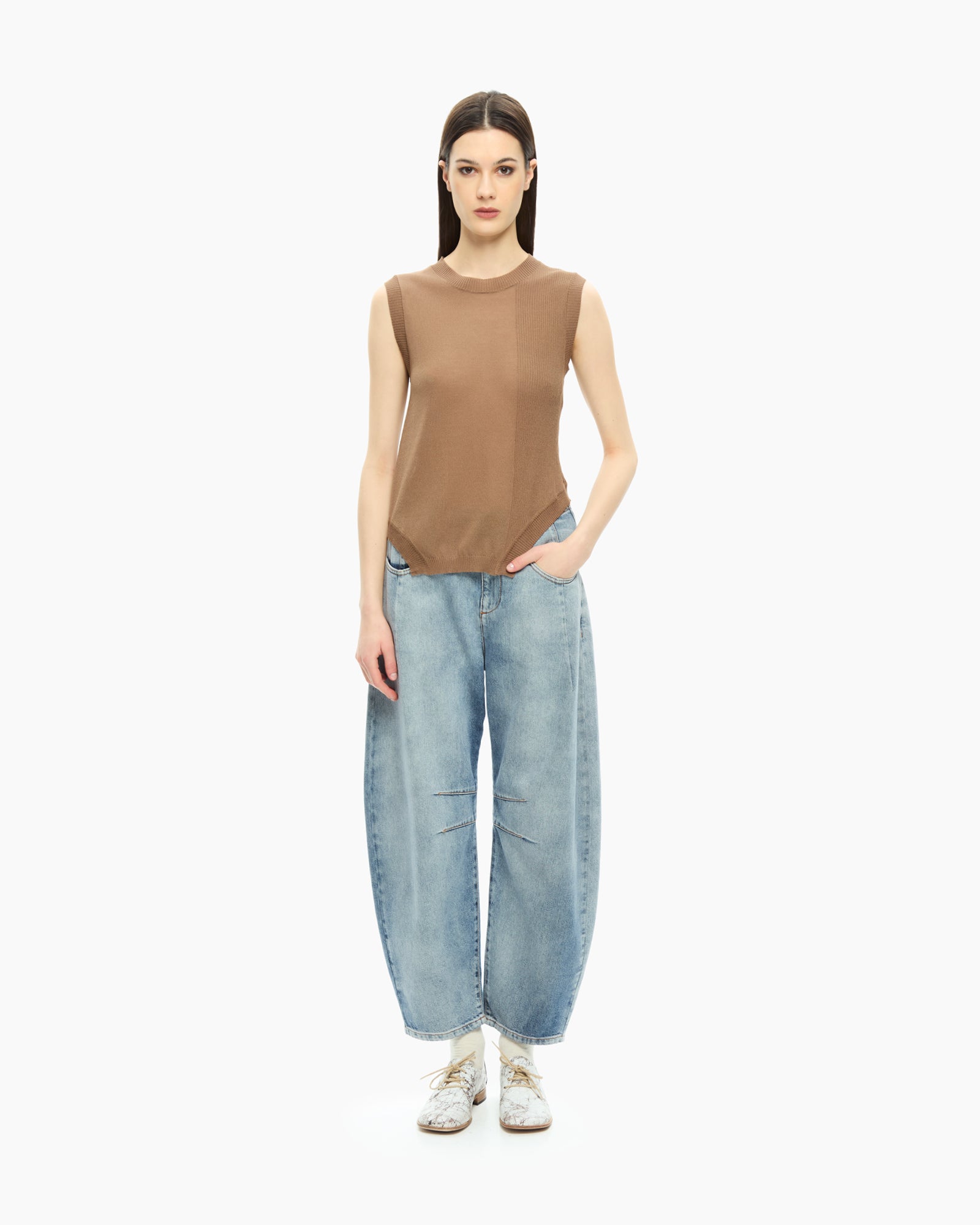 MLO Top senza maniche BEIGE
