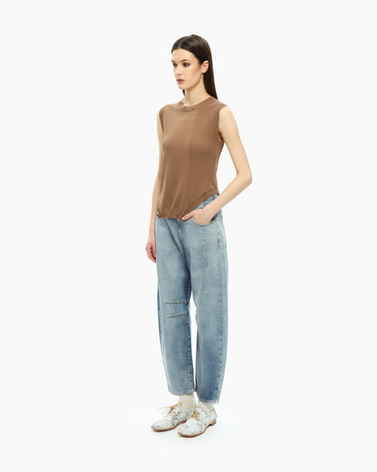 MLO Top senza maniche BEIGE