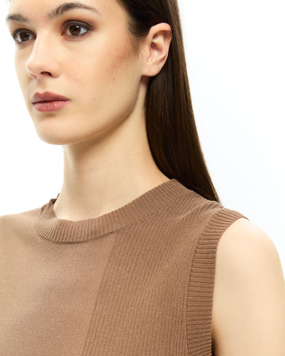 MLO Top senza maniche BEIGE