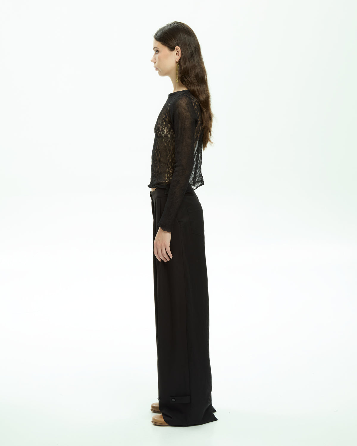 MLO Top con maniche lunghe NERO