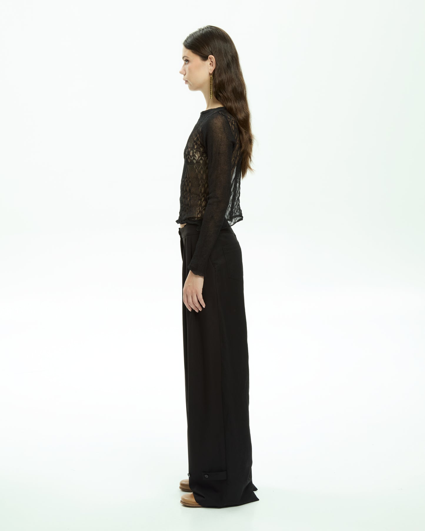 MLO Top con maniche lunghe NERO